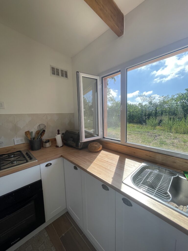 Cocina casa construida en woodframe