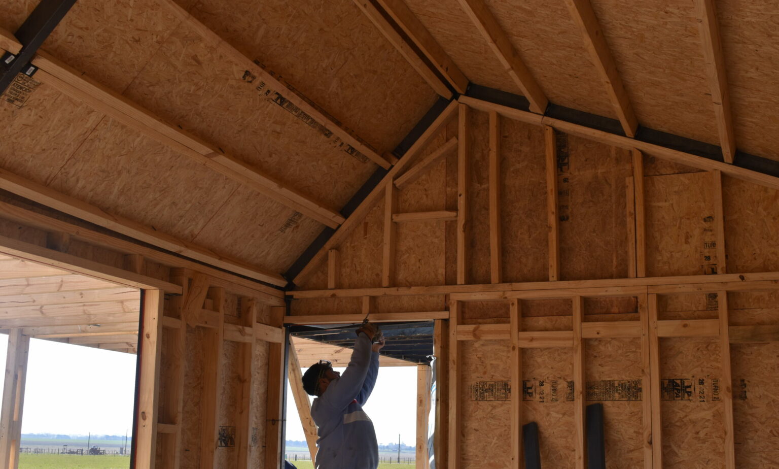 construccion de casa sustentable en etapa de emplacado